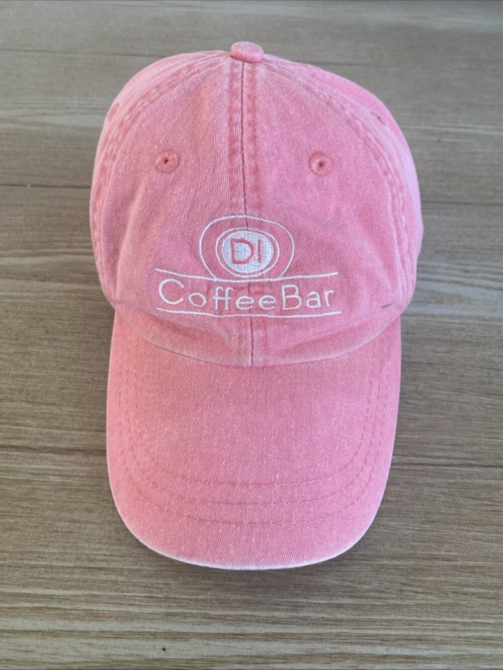 Davis Island Coffee Bar Womens Baseball Hat Adams Cap Leather Strap Back Adjust